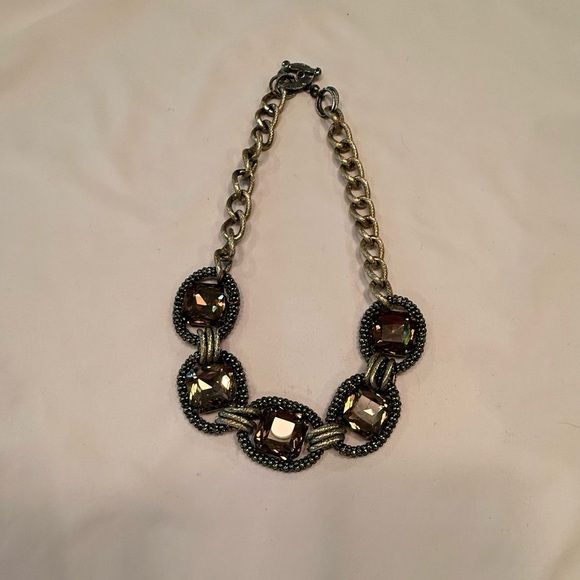 Cara Couture Gold and Tan Statement Necklace with Medallions - Picture 4 of 4